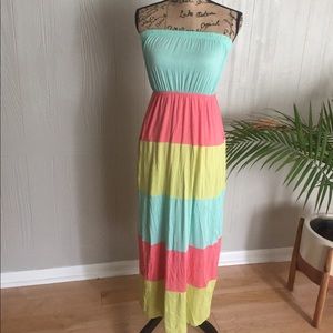 Long Strapless Maxi Dress